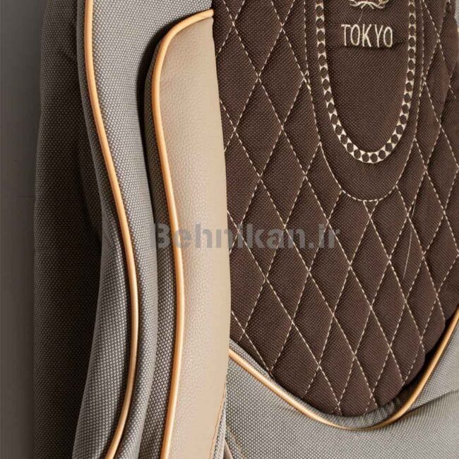 روکش صندلی پارچه برزنت سنگین طرح TOKYO برند رایکو مناسب برای پژو 405 glx وپرشیا قدیم